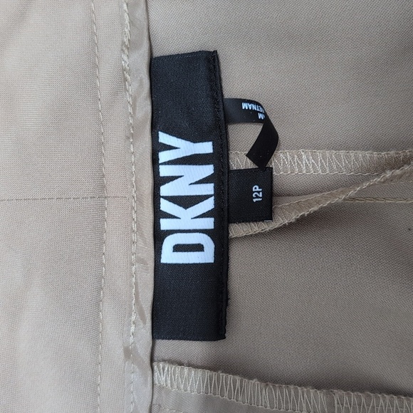 DKNY Beige Tan women's Dress Pants Slacks Straight Leg Ankle Size 12P Petite - Picture 5 of 13